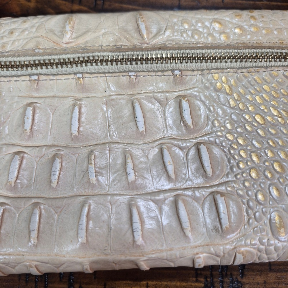 Brahmin Contour Melbourne Leather Tri Fold Wallet Chic Classic Discontinued HTF - Picture 6 of 11